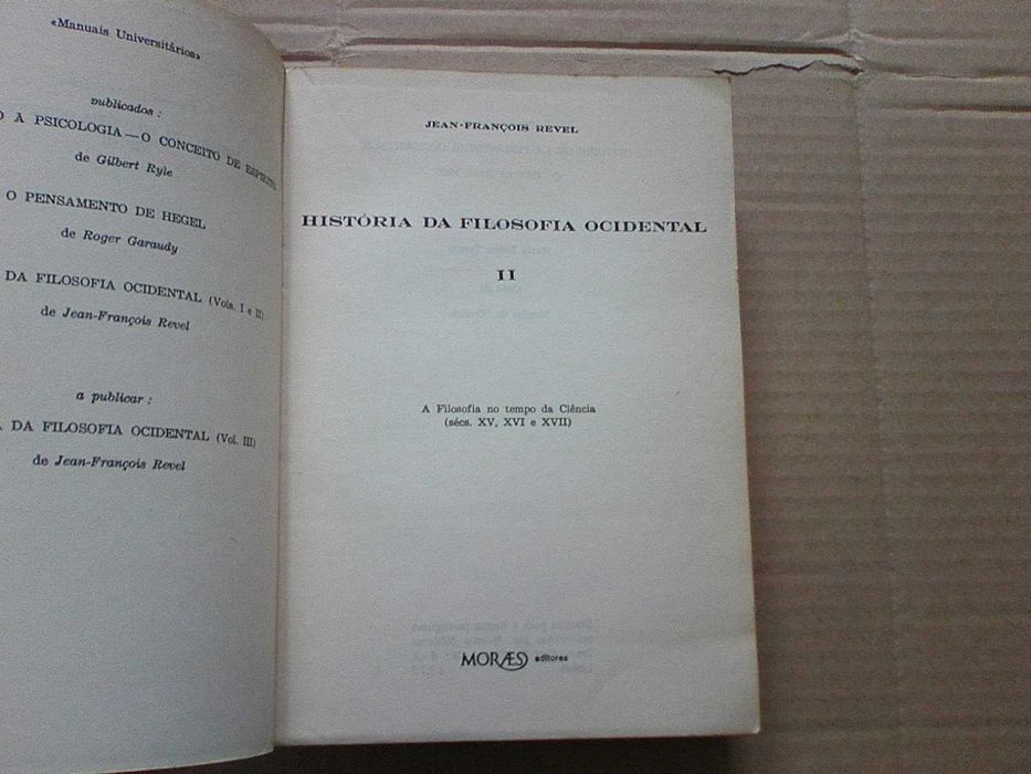 História da Filosofia Ocidental I e II