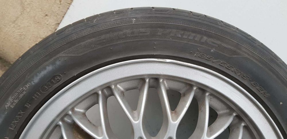 BBS 15 4x100 z oponami 185/55/15 hankook