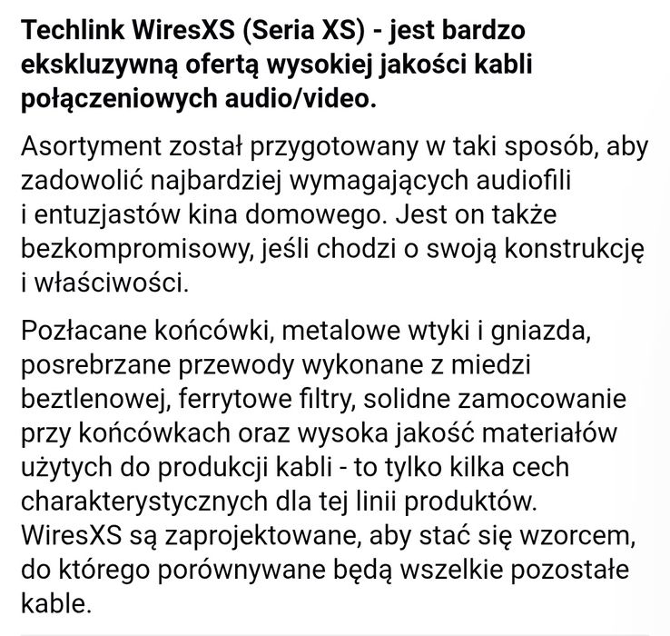 Kabel HDMI Techlink Wires XS. Tanio
