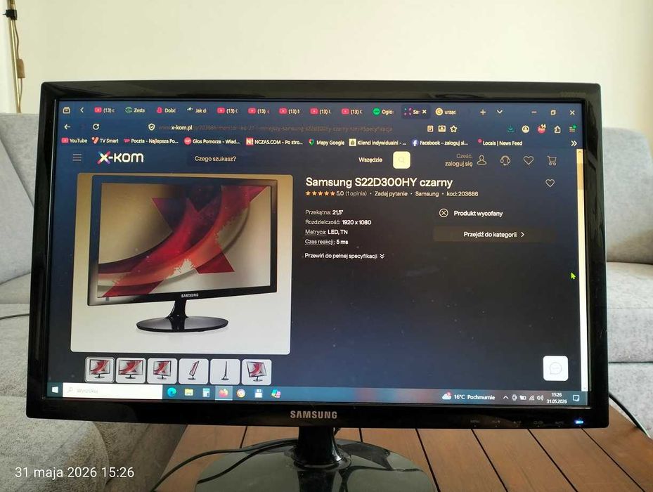 Monitor LED Samsung S22D300HY