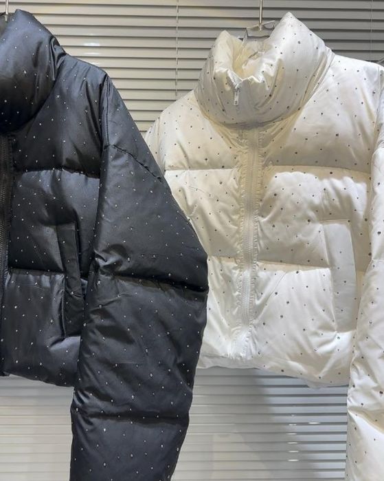 Куртка/Пуховик в стразах/камнях/Осталась Последняя!размер 50