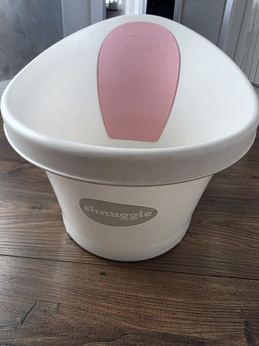 Wanienka niemowlęca Shnuggle, biało-różowa