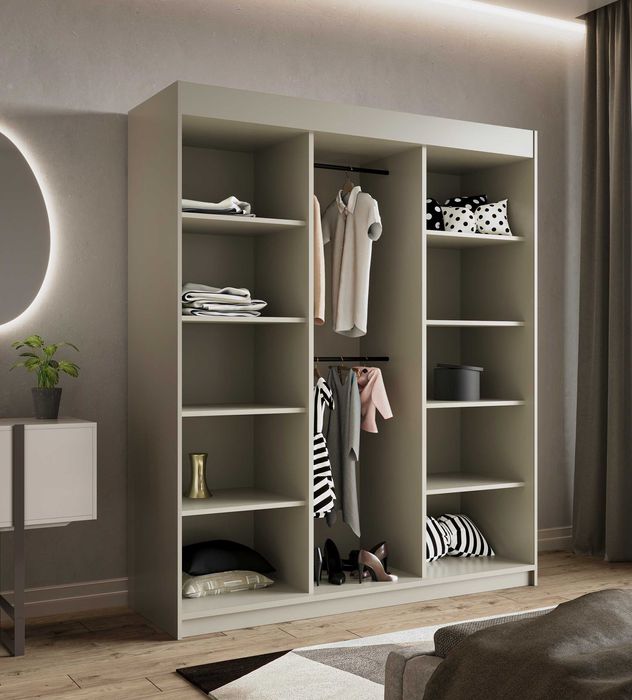 Szafa przesuwna KASZMIR! 180 CM- 3 opcje kolorystyczne! OKAZJA!