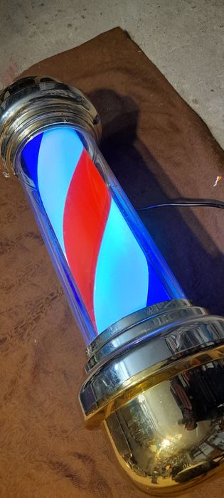 Barber Pole - Lampa barberska do zakładu dekoracyjna.