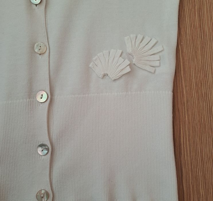 Biały kardigan sweter damski M