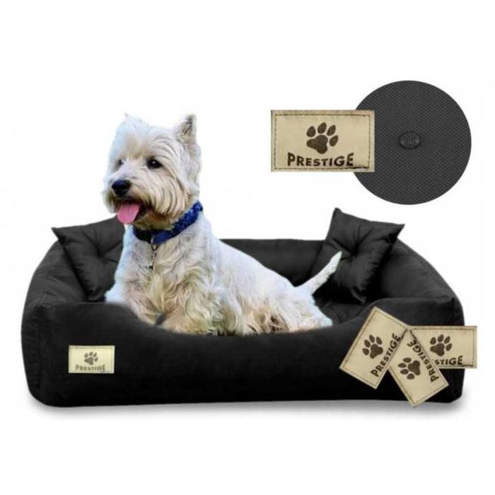 Legowisko dla psa kojec PRESTIGE 145x115 czarne lub szare mata leżanka