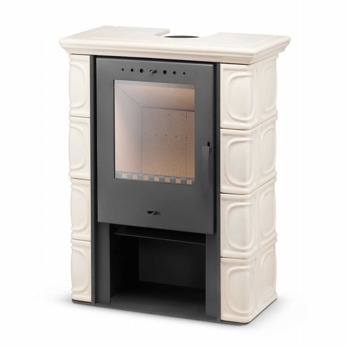 Piec kominek kaflowy koza ELDUR cappuccino ECO Design 2022 MONTAŻ