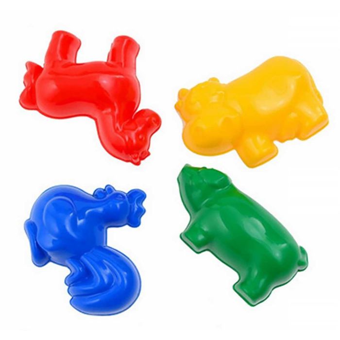 Foremki Mini do Piasku 4 Elementy PIASKOWNICA PLAŻA DZIECI MIX