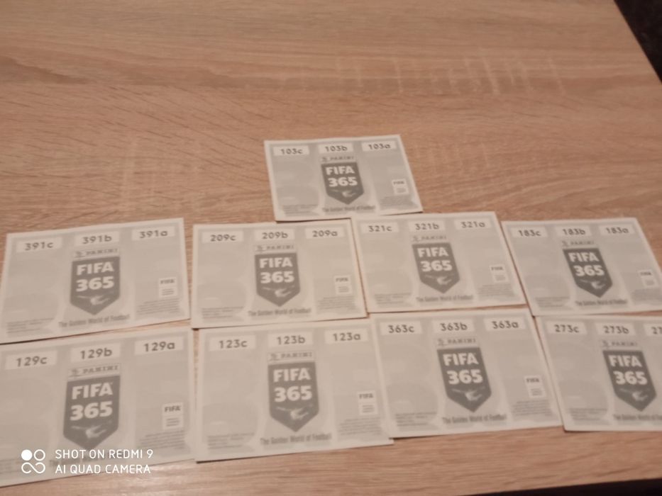 Karty piłkarskie panini fifa 365