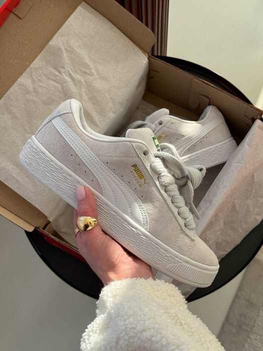 Кеди Puma Suede XL Mint Cream / кеды Пума Суед ХЛ кремового кольору