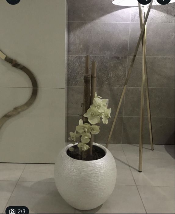 Vasco orquidea artificial grande