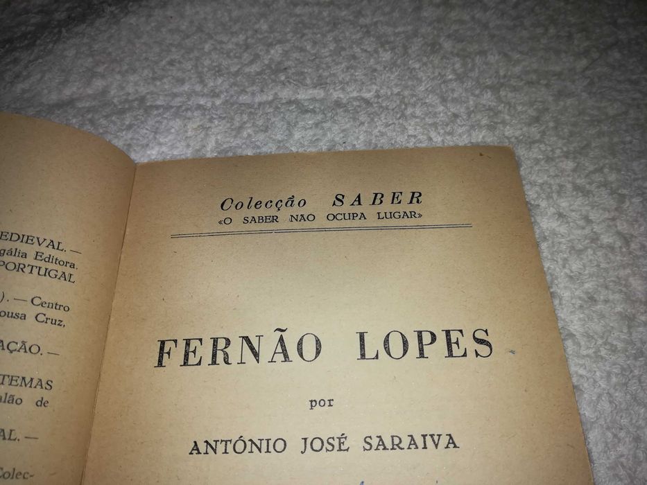 fernão lopes (por antónio josé saraiva) livro