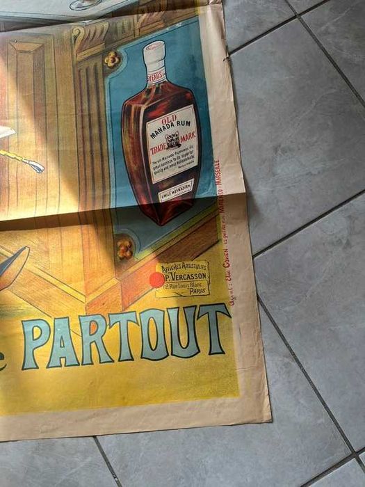 Cartaz antigo rum extraordinário