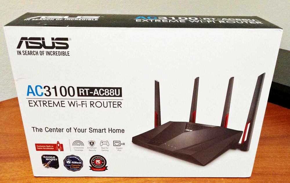 8 портов LAN ASUS RT-AC88U (AC3100) Wi-Fi роутер AiMesh CPU 2x1400MHz ...