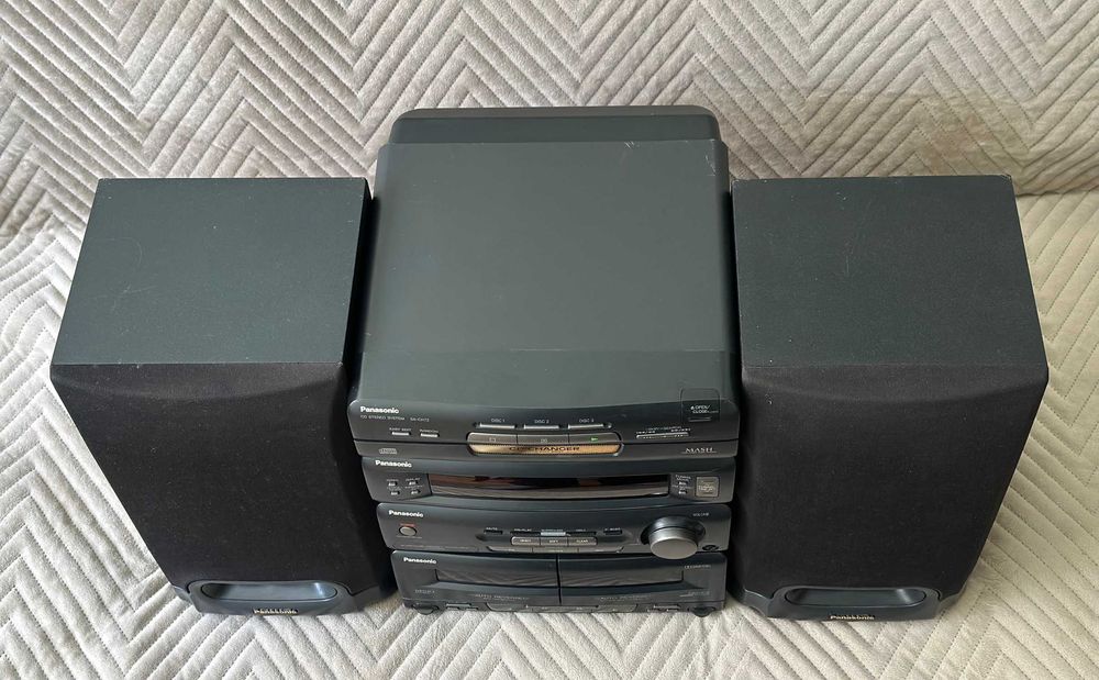 PANASONIC SA-CH72 miniwieża z kolumnami i pilotem, stan bardzo dobry !