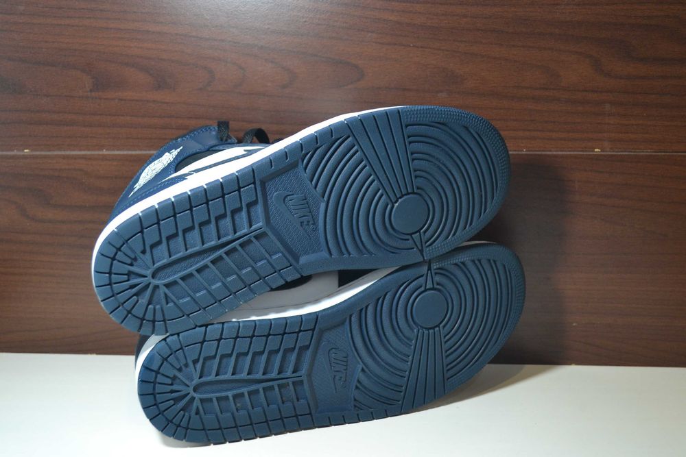nike jordan 1 mid armory navy 42.5р кроссовки хайтопы кожаные оригинал