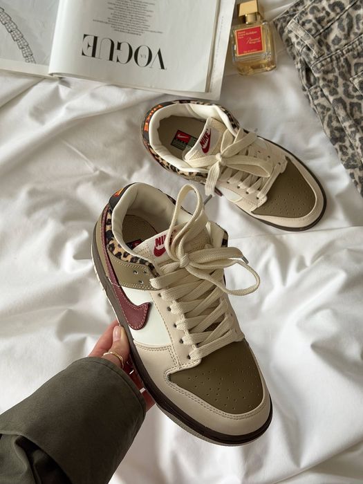 НОВИНКА! Nike SB Dunk Low White Cheetah 36 37 38 39 40 найк сб данк лоу
