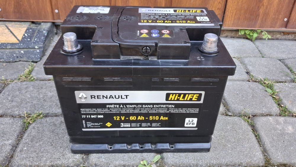 Akumulator EFB  Renault Clio  V 12V 60 Ah