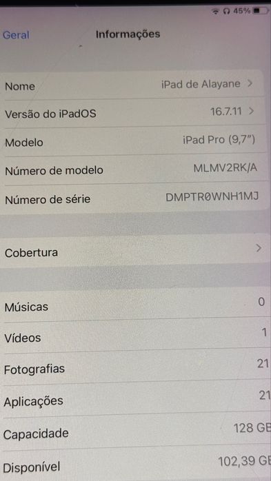 Apple Ipad pro 9,7”