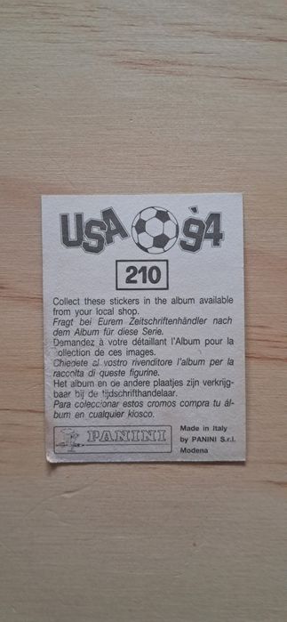 Cromo futebol South Korea(Usa 94)da Panini