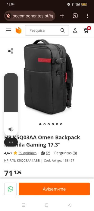 Mochila para PC OMEN