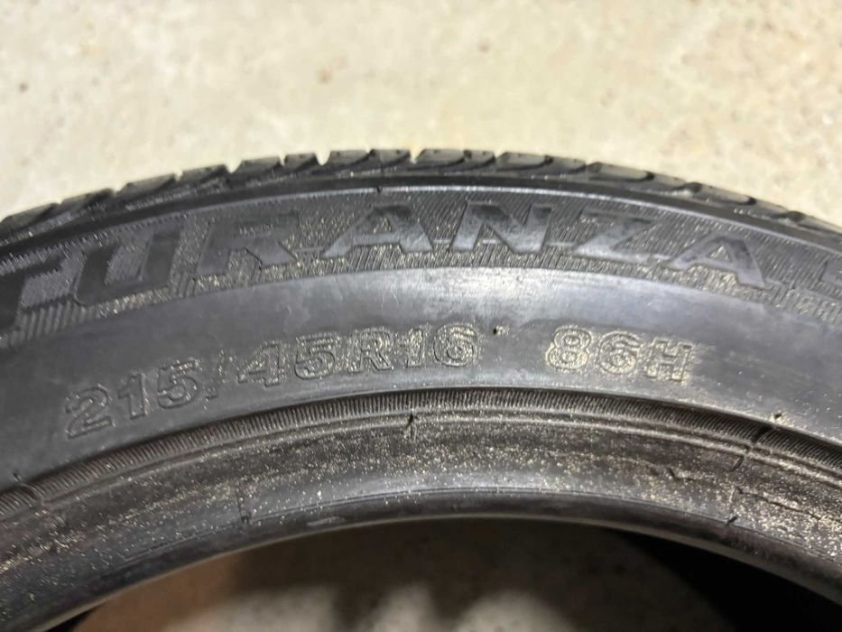 4X OPONY LETNIE 215/45R16 86H Bridgestone Turanza ER300 Rant Ochronny 6.9MM SPRAWDZONE CAŁE! #P230508