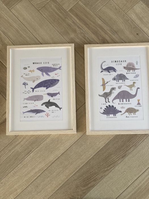 4 plakaty dzieciece poster store 30 x 40 safari, dinosaur