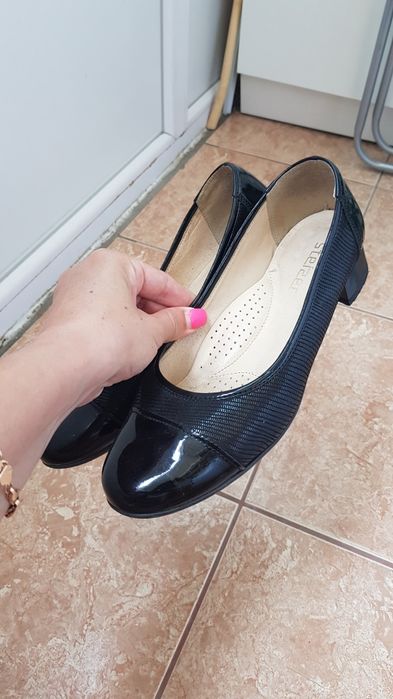 Красивые кожаные черные туфли балетки кожа шкiряні туфлі шкіра чорні