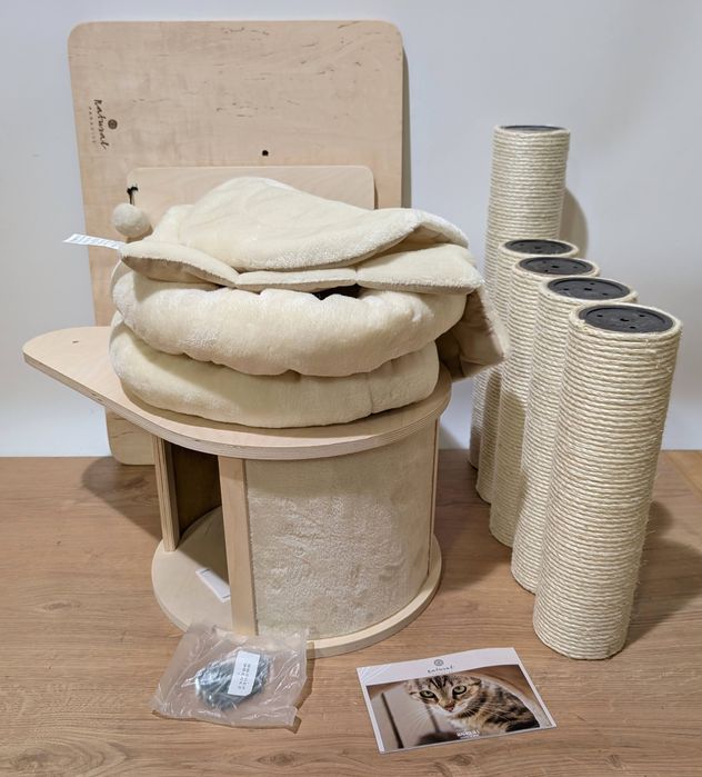 Natural Paradise Drapak dla Kota Magnolia L Kremowy 78x81x137cm DUŻY