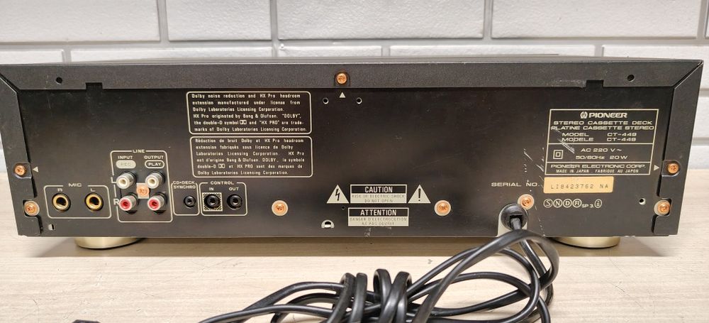 Magnetofon deck PIONEER CT-449. Po serwisie