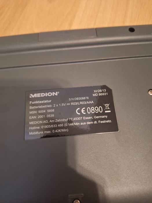 Bezprzewodowa klawiatura i mysz Medion MD 86931