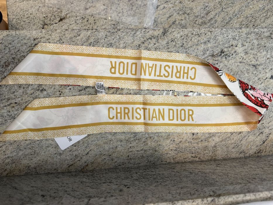 Dwustronna apaszka twilly christian dior 100% jedwab nowa