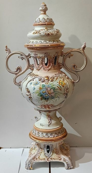 Wazon Waza Amfora Włochy Lorenzou Nove-Italy 83 cm – ręcznie zdobiony