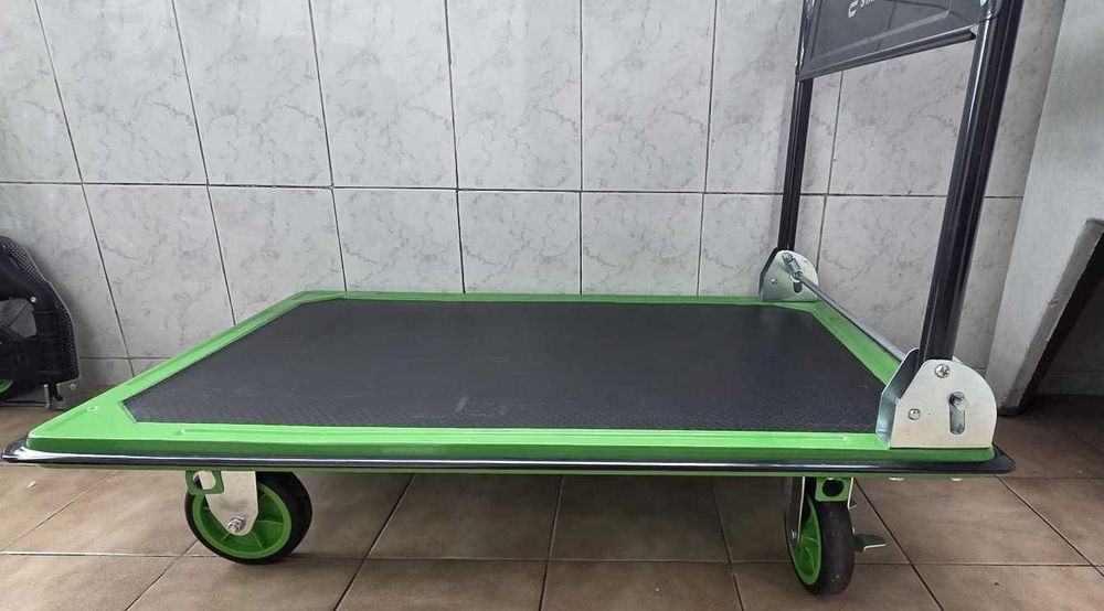 Carrinho de Transporte com Plataforma Antiderrapante e Pega Dobrável
