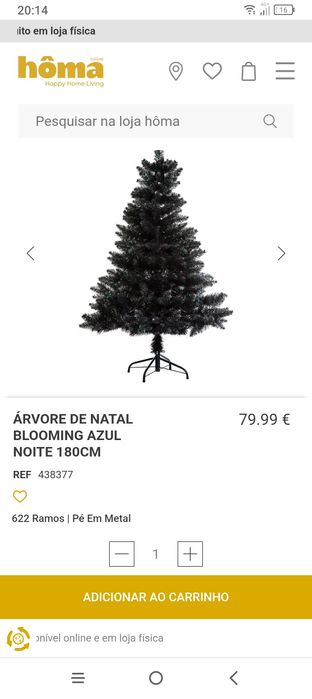 Árvore de natal com 600 ramos de 1,80