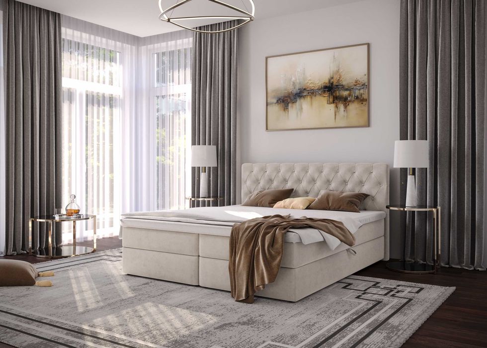 Łóżko kontynentalne Chester 120x200 / 140x200 / 160x200 / 180x200 cm