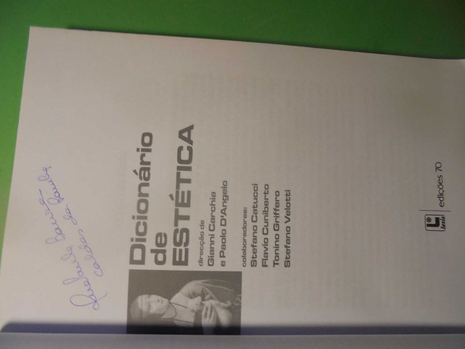 Carchia (Gianni-Paulo D´Angelo);Dicionário de Estética