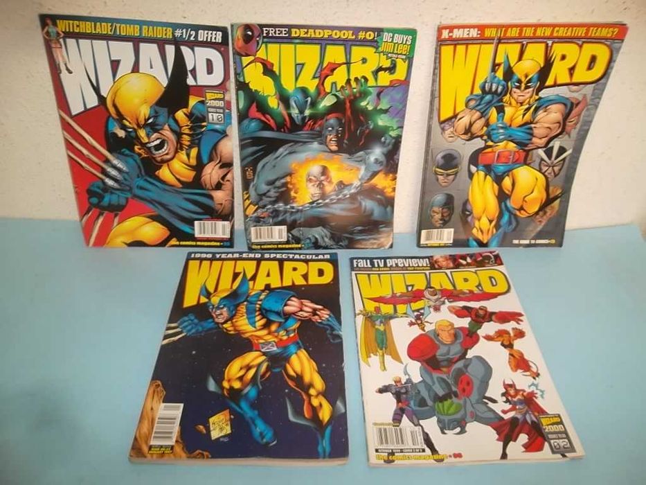 Revista WIZARD americana. Lote com 30 exemplares com os POSTERS