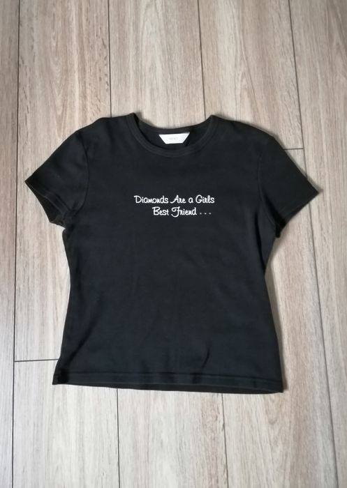 Koszulka czarna bawełna t-shirt Next S