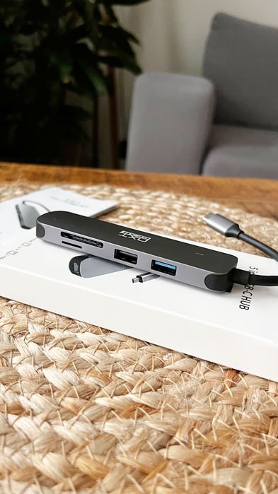 HUB USB-C 5w1 HDMI USB 3.0 SD microSD – adapter do laptopa