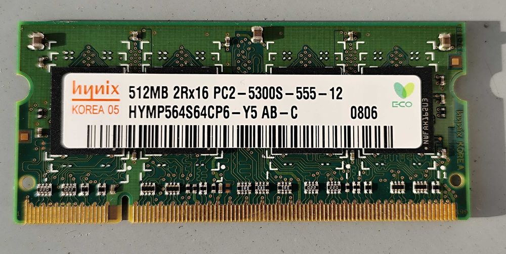 Pamięć 512MB Sodim DDR2 Hynix do laptopa
