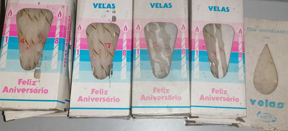 Velas de aniversário, vários números, lote todo por 5€