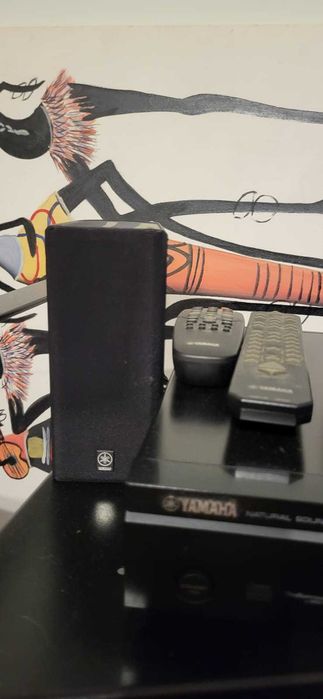 amplificador Yamaha + dvd + 6 colunas de som mod. RX-V430 RDS