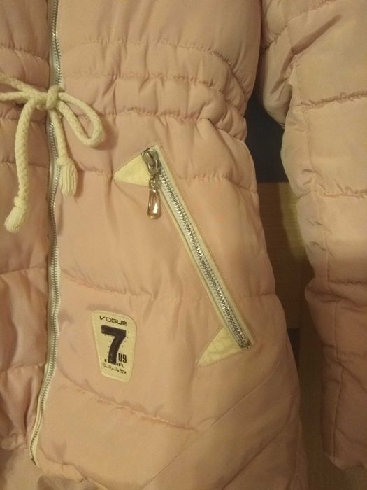 ** mega okazja modny z naszywka vogue płaszcz jasny różowy