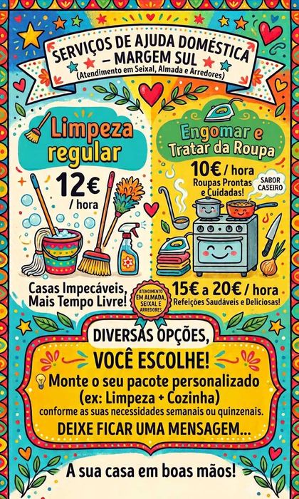 Mais Tempo Livre para Si: Cuido da sua Casa, Roupa e Refeições!