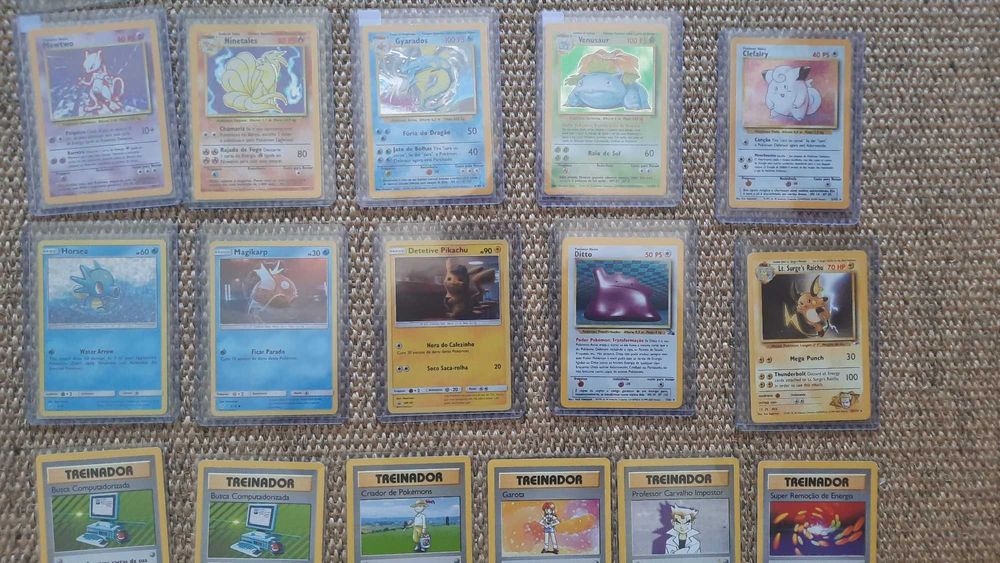 Cartas Pokémon Base Set / Gym Heroes e Promo - Raras Português e Inglês - Near Mint / Excelentes