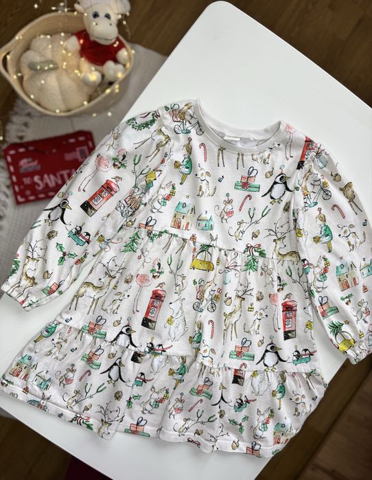 Новорічні сукні бавовняні Next, H&M. Сукня новий рік Платье новогоднее