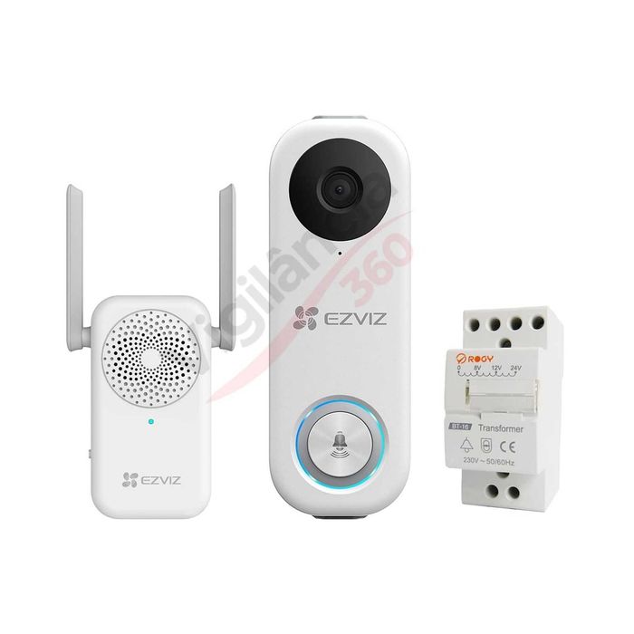 Vídeo Porteiro WiFi EZVIZ Full HD | Campainha Inteligente IP65 - NOVA