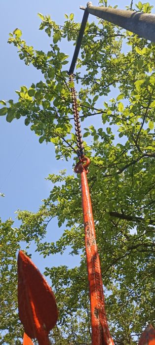 Kotwica stalowa statków z łańcuchem na szeklach