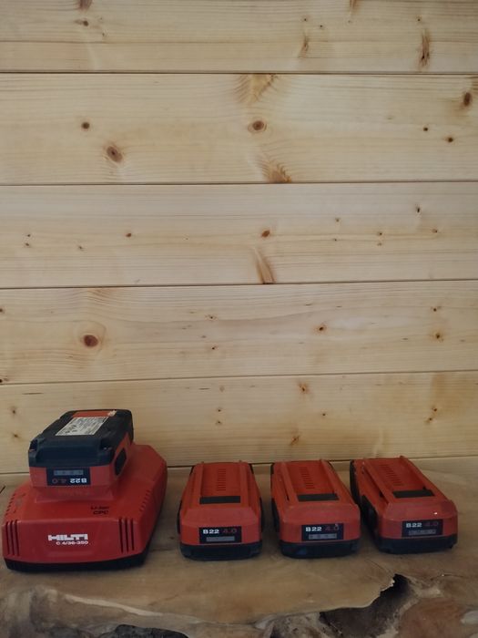 4 x bateria Hilti B22 4.0 AH + ład. Hilti C 4/36-350